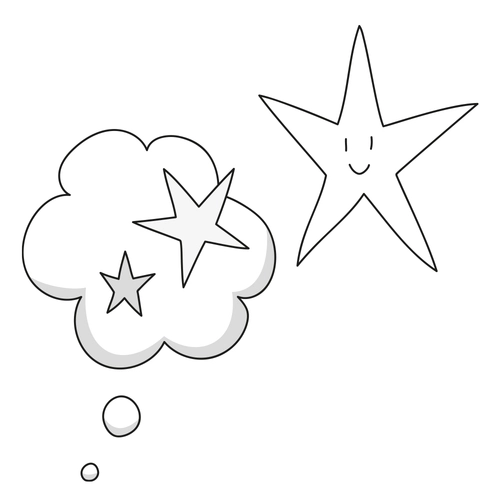 © Daniel Jennewein / RKW Kompetenzzentrum Illustration mit Sternen, die über einer Wolke schweben